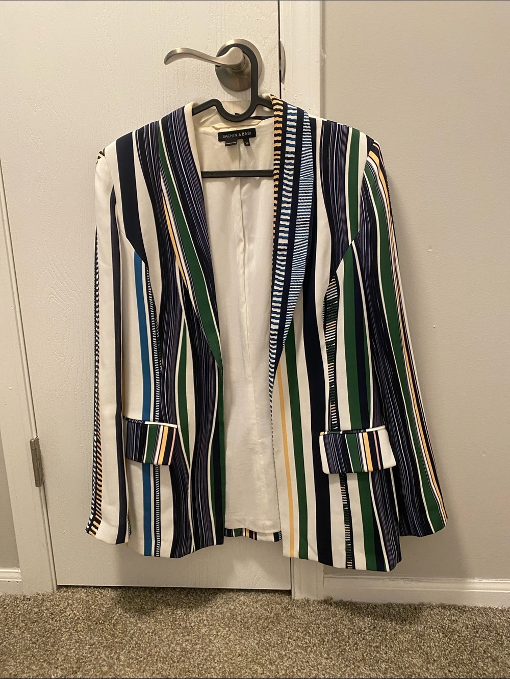 Sachin + Babi Striped Multi-Color Blazer